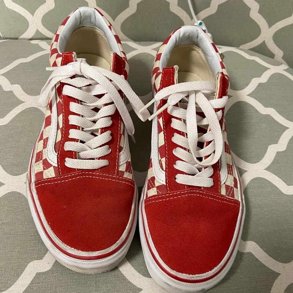 Red checkered vans
